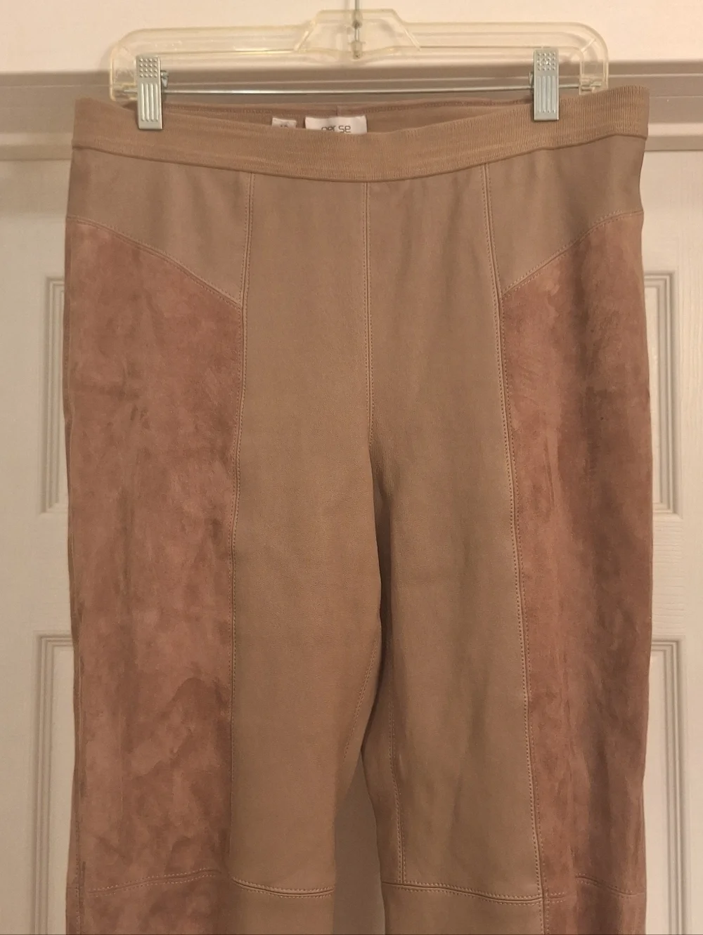 Per Se genuine Suede Leather Pull On Pants Size 12